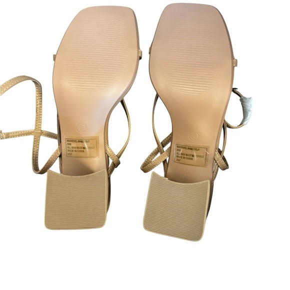Madden Girl Marrvel Tan Ankle Strappy Block Heels Women’s Size 8 - Picture 6 of 11